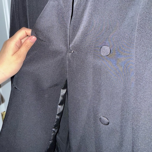 Women's Black Double-Breasted Blazer Dress/Coat- Size M/US 6 - Picture 7 of 7